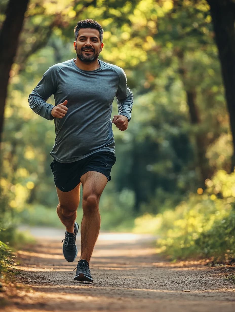 Man running outdoors